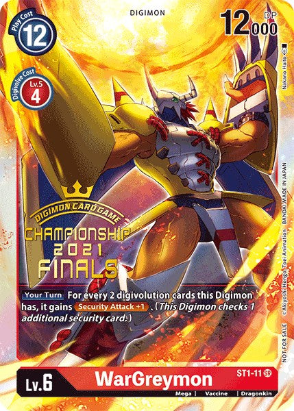WarGreymon (2021 Championship Finals Event Pack Alt-Art Gold Stamp Set)