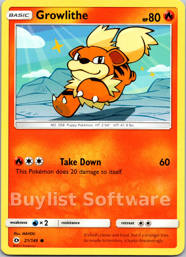 Growlithe [21/149] [Sun & Moon Base Set] Reverse Holofoil