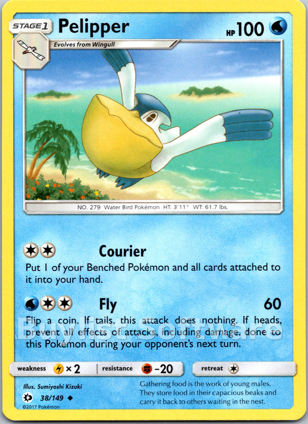 Pelipper [38/149] [Sun & Moon Base Set] Reverse Holofoil