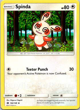 Spinda [102/149] [Sun & Moon Base Set]
