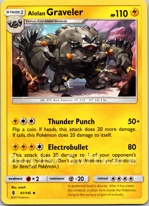 Alolan Graveler [41/145] [Guardians Rising] Reverse Holofoil