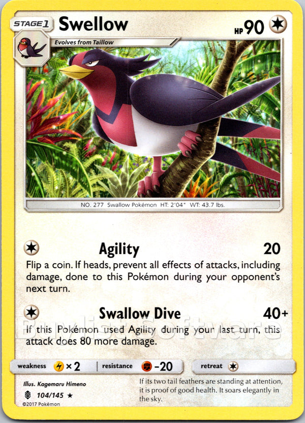 Swellow [104/145] [Guardians Rising] Reverse Holofoil