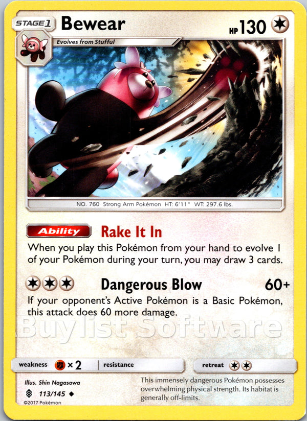Bewear [113/145] [Guardians Rising] Reverse Holofoil