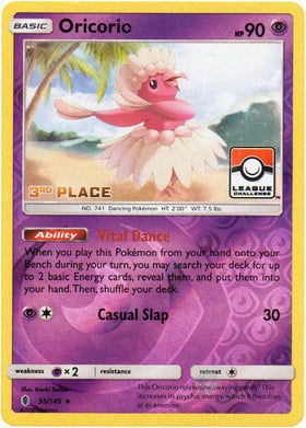 Oricorio (League Challenge) [3rd Place] [055/145] [League & Championship Cards] Reverse Holofoil