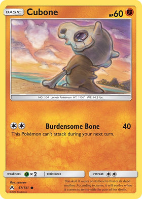 Cubone [57/131] [Forbidden Light] Reverse Holofoil