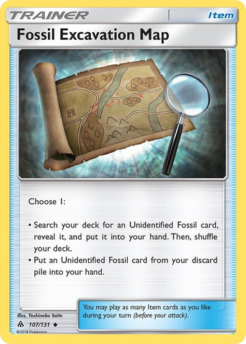 Fossil Excavation Map [107/131] [Forbidden Light] Reverse Holofoil
