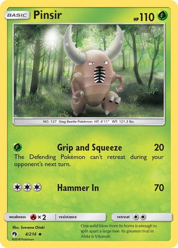 Pinsir [4/214] [Lost Thunder] Reverse Holofoil