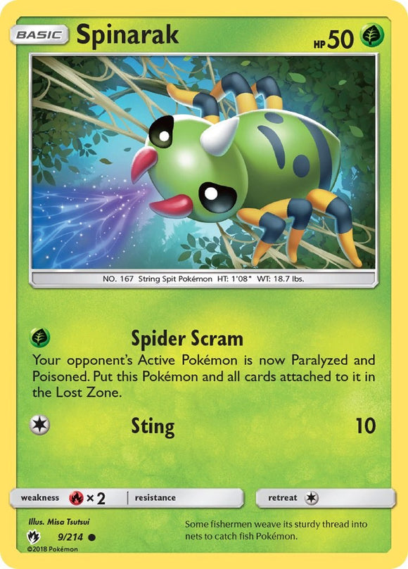 Spinarak [9/214] [Lost Thunder] Reverse Holofoil