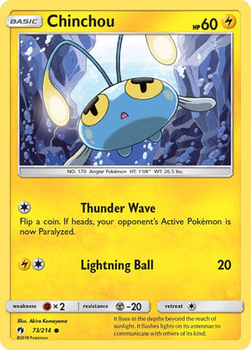 Chinchou [73/214] [Lost Thunder] Reverse Holofoil