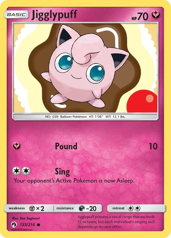 Jigglypuff [133/214] [Lost Thunder] Reverse Holofoil