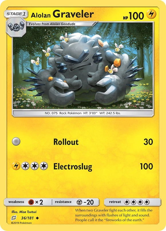 Alolan Graveler [36/181] [Team Up] Reverse Holofoil