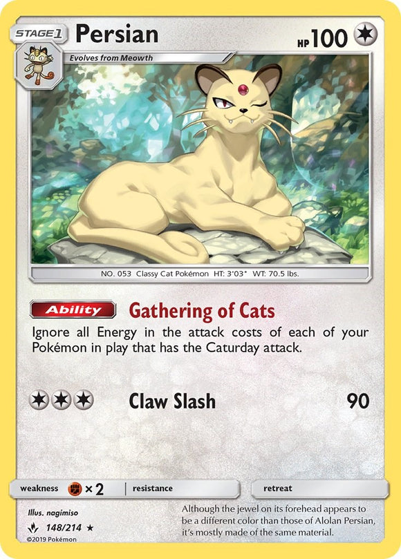 Persian [148/214] [Unbroken Bonds] Reverse Holofoil