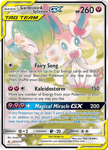 Gardevoir & Sylveon GX [205/214] [Unbroken Bonds] Holofoil