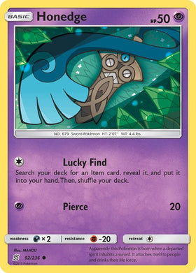 Honedge [92/236] [Unified Minds] Reverse Holofoil
