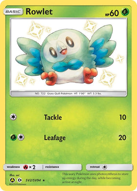 Rowlet [SV2/SV94] [Hidden Fates: Shiny Vault] Holofoil