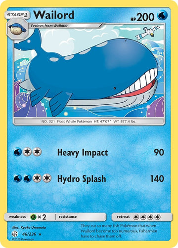 Wailord [46/236] [Cosmic Eclipse] Reverse Holofoil