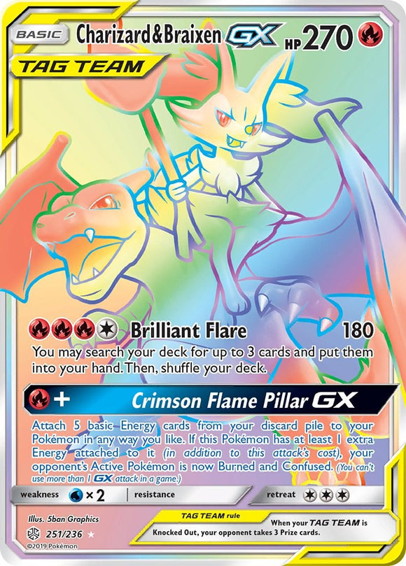Charizard & Braixen GX [251/236] [Cosmic Eclipse] Holofoil