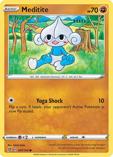 Meditite [097/192] [Rebel Clash] Reverse Holofoil