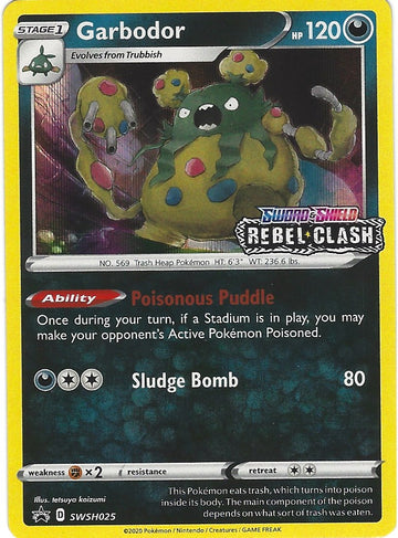 Garbodor (Sword & Shield Promo Cards Stamped) [SWSH025] [Sword & Shield Promo Cards] Holofoil
