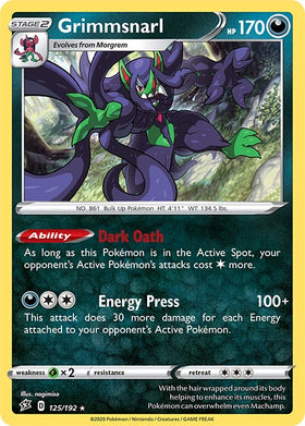 Grimmsnarl [125/192] [Rebel Clash] Reverse Holofoil