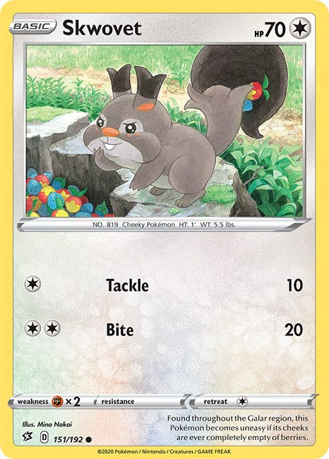 Skwovet [151/192] [Rebel Clash] Reverse Holofoil