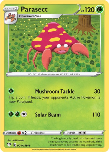 Parasect [004/189] [Darkness Ablaze] Reverse Holofoil