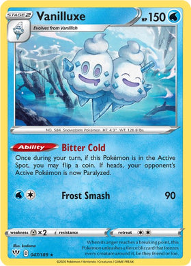 Vanilluxe [047/189] [Darkness Ablaze] Reverse Holofoil