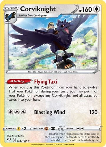 Corviknight [156/189] [Darkness Ablaze] Reverse Holofoil