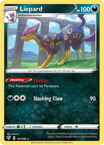 Liepard [107/189] [Darkness Ablaze] Reverse Holofoil