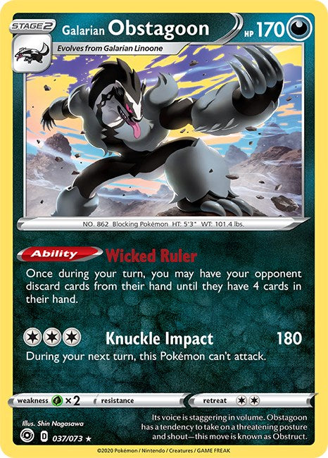 Galarian Obstagoon [37/73] [Champion's Path] Reverse Holofoil