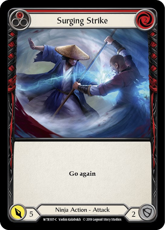 Surging Strike (Red) [WTR107] [Welcome to Rathe] Unlimited Edition Rainbow Foil