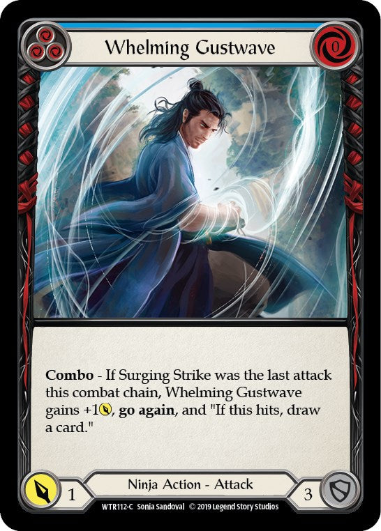 Whelming Gustwave (Blue) [WTR112] [Welcome to Rathe] Unlimited Edition Rainbow Foil