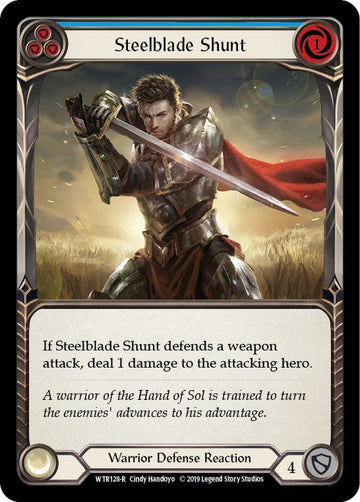Steelblade Shunt (Blue) [WTR128] [Welcome to Rathe] 1st Edition Rainbow Foil