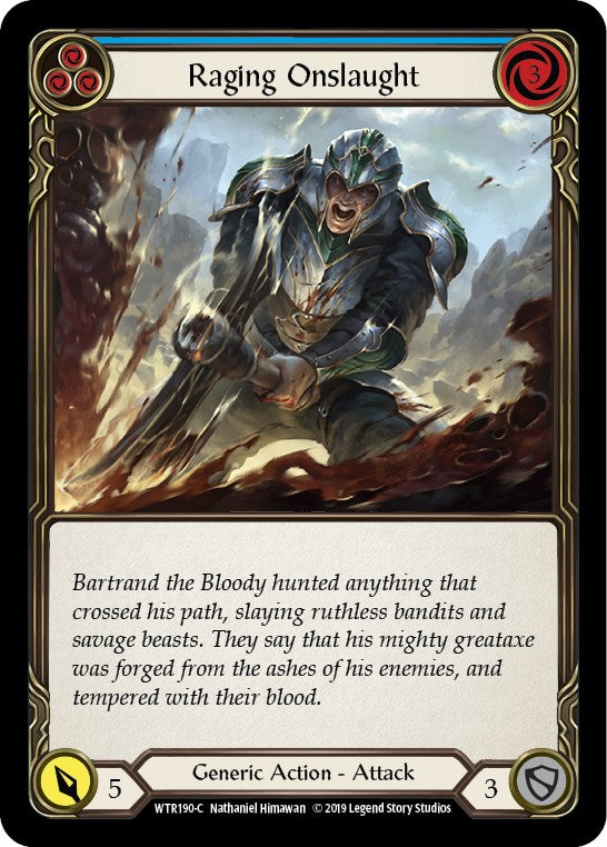 Raging Onslaught (Blue) [WTR190] [Welcome to Rathe] Unlimited Edition Normal