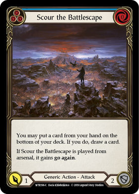 Scour the Battlescape (Blue) [WTR196] [Welcome to Rathe] Unlimited Edition Rainbow Foil