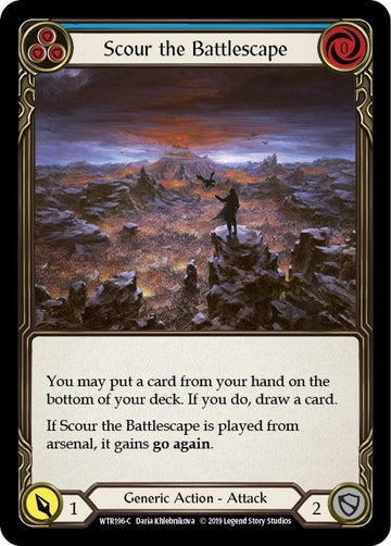 Scour the Battlescape (Blue) [WTR196] [Welcome to Rathe] 1st Edition Rainbow Foil