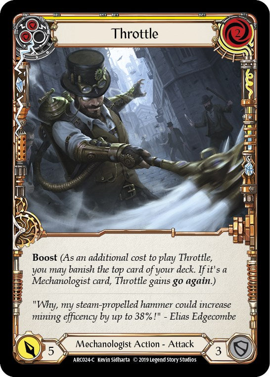 Throttle (Yellow) [ARC024] [Arcane Rising] 1st Edition Normal