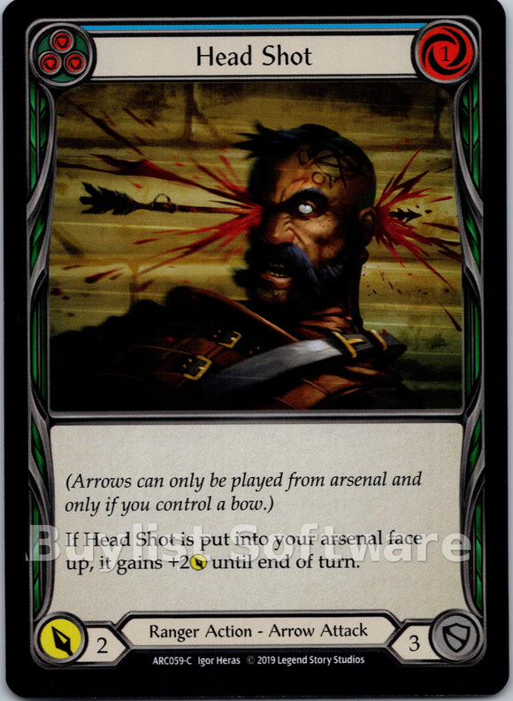 Head Shot (Blue) [ARC059] [Arcane Rising] 1st Edition Rainbow Foil