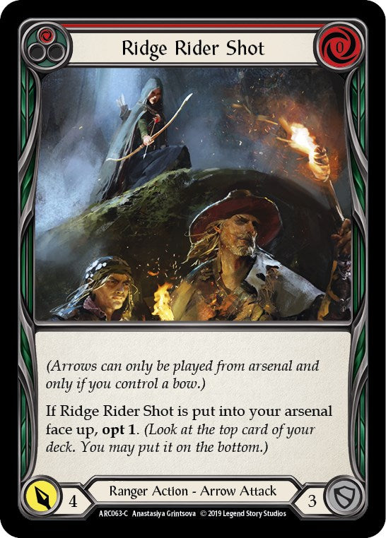 Ridge Rider Shot (Red) [ARC063] [Arcane Rising] 1st Edition Normal
