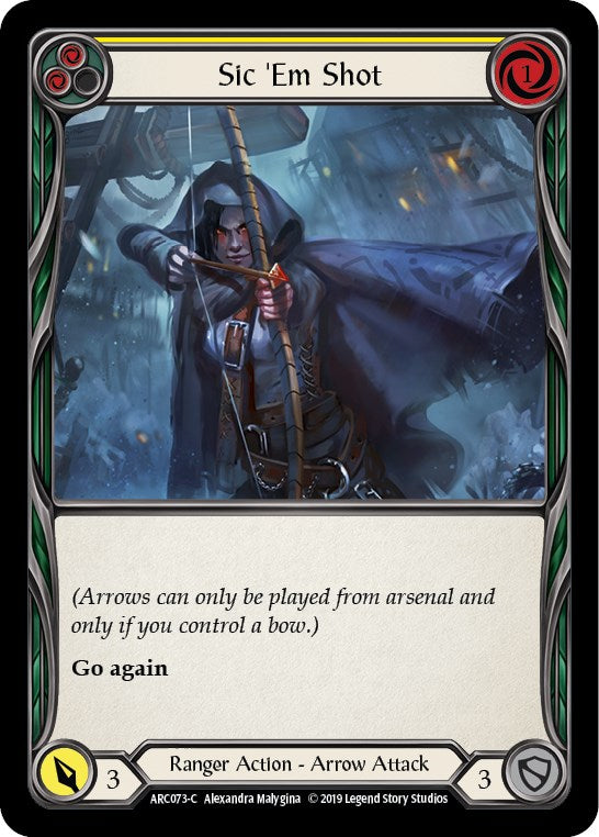 Sic 'Em Shot (Yellow) [ARC073] [Arcane Rising] 1st Edition Rainbow Foil