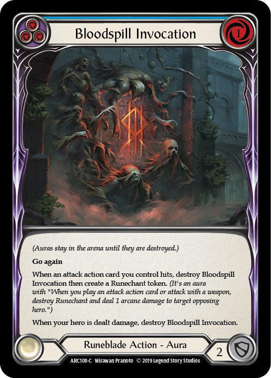 Bloodspill Invocation (Blue) [ARC108] [Arcane Rising] 1st Edition Normal