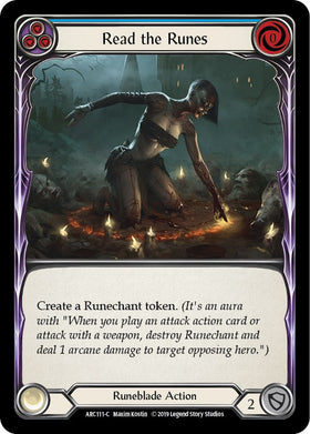 Read the Runes (Blue) [ARC111] [Arcane Rising] 1st Edition Normal