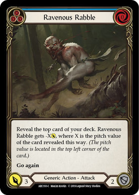 Ravenous Rabble (Blue) [ARC193] [Arcane Rising] 1st Edition Rainbow Foil