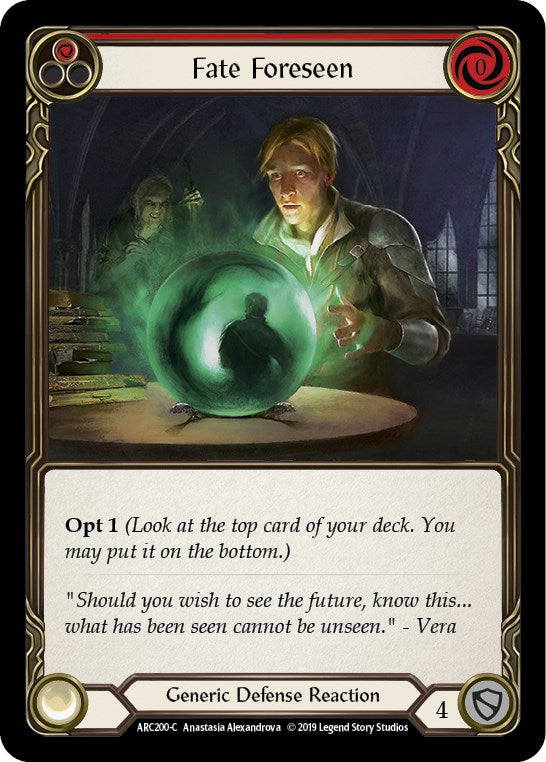 Fate Foreseen (Red) [ARC200] [Arcane Rising] 1st Edition Rainbow Foil