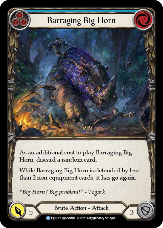 Barraging Big Horn (Blue) [CRU012] [Crucible of War] Unlimited Edition Normal