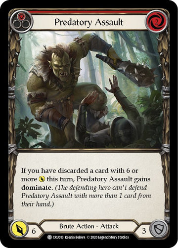 Predatory Assault (Red) [CRU013] [Crucible of War] Unlimited Edition Normal