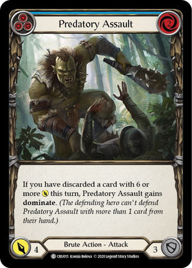 Predatory Assault (Blue) [CRU015] [Crucible of War] Unlimited Edition Normal