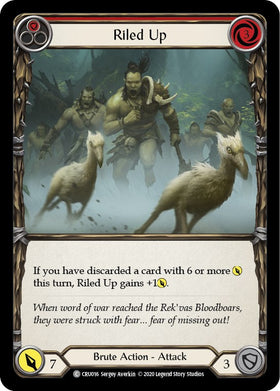 Riled Up (Red) [CRU016] [Crucible of War] 1st Edition Rainbow Foil