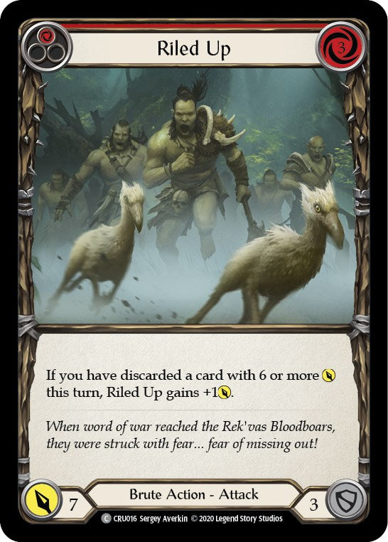 Riled Up (Red) [CRU016] [Crucible of War] Unlimited Edition Rainbow Foil