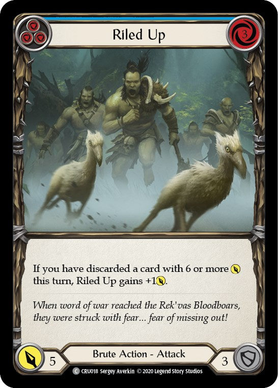Riled Up (Blue) [CRU018] [Crucible of War] 1st Edition Normal